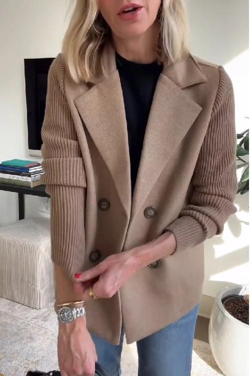 Kittiya - Elegante Blazer Lavorato A Maglia Con Maniche Lunghe