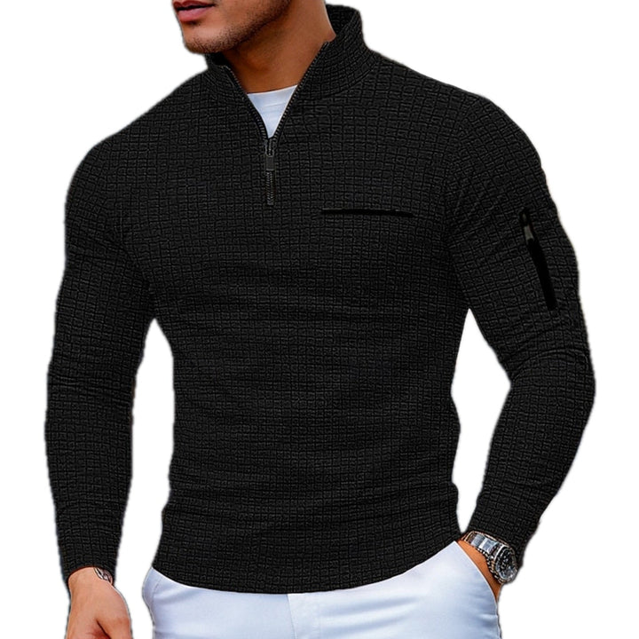 Morkan - Maglione Con Zip a Un Quarto E Lavorazione a Rilievo
