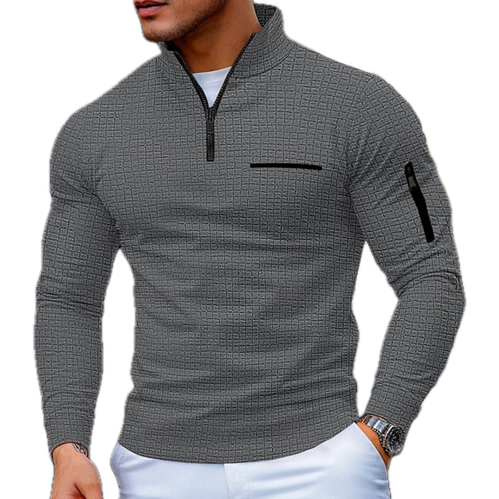 Morkan - Maglione Con Zip a Un Quarto E Lavorazione a Rilievo