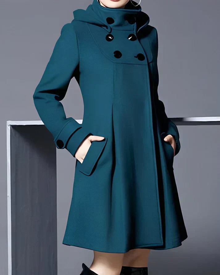 Janeen - Cappotto In Lana Con Cappuccio e Tasche