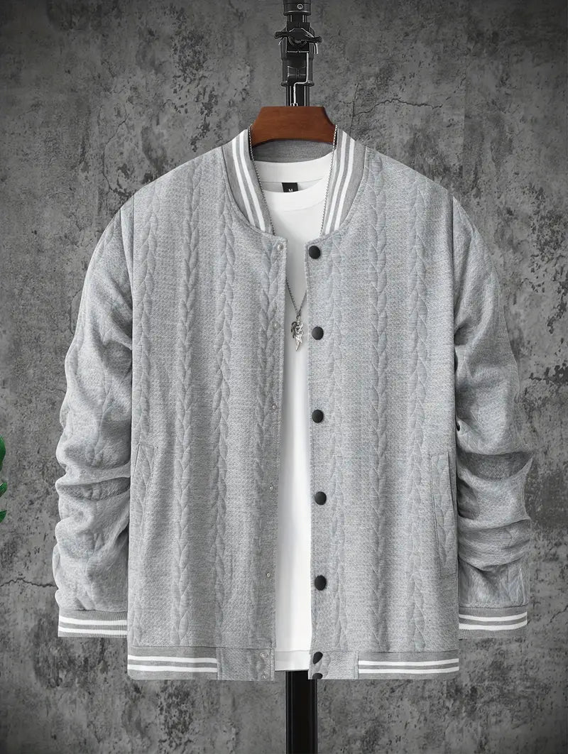 Felips - Giacca Baseball Jacquard Con Strisce Decorative