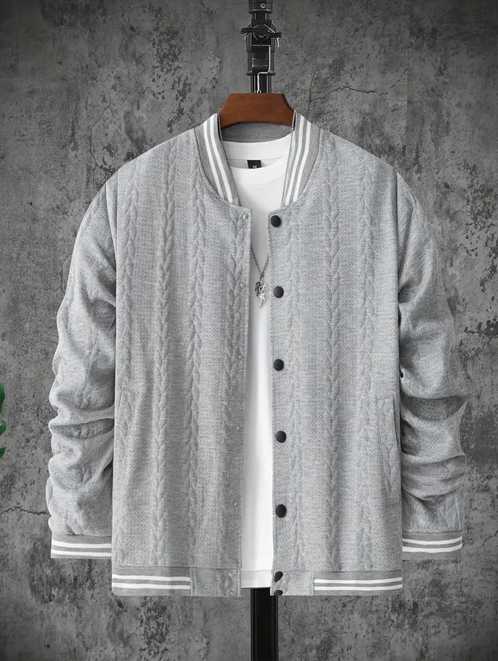 Felips - Giacca Baseball Jacquard Con Strisce Decorative