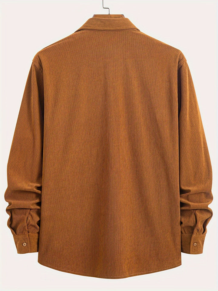 Felipe - Camicia Informale Velluto Coste Con Bottoni