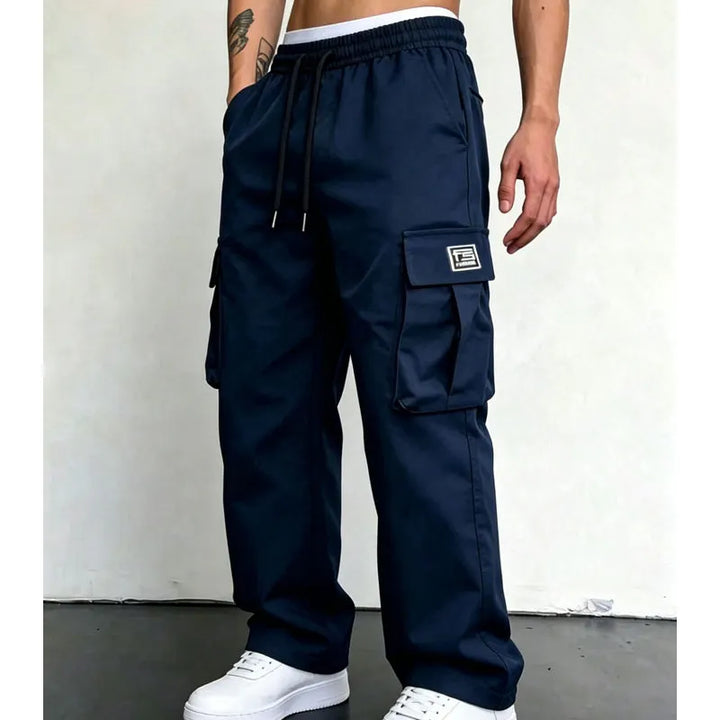 Nesham - Pantaloni Cargo Con Coulisse in Vita e Tasche