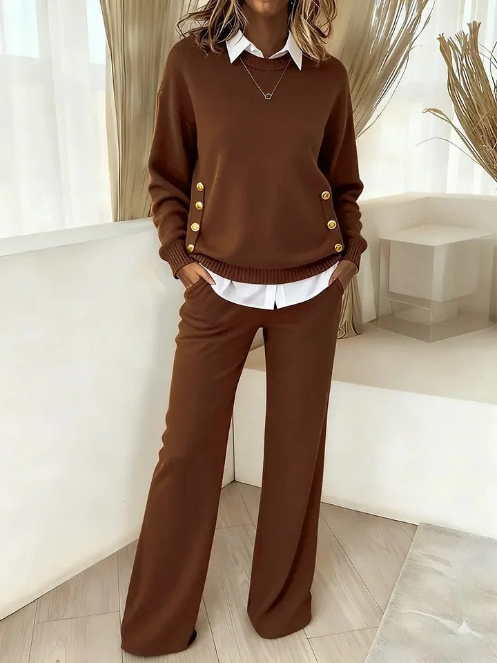 Pavetta - Confortevole Set Composto Da Maglione a Maniche Lunghe e Pantaloni