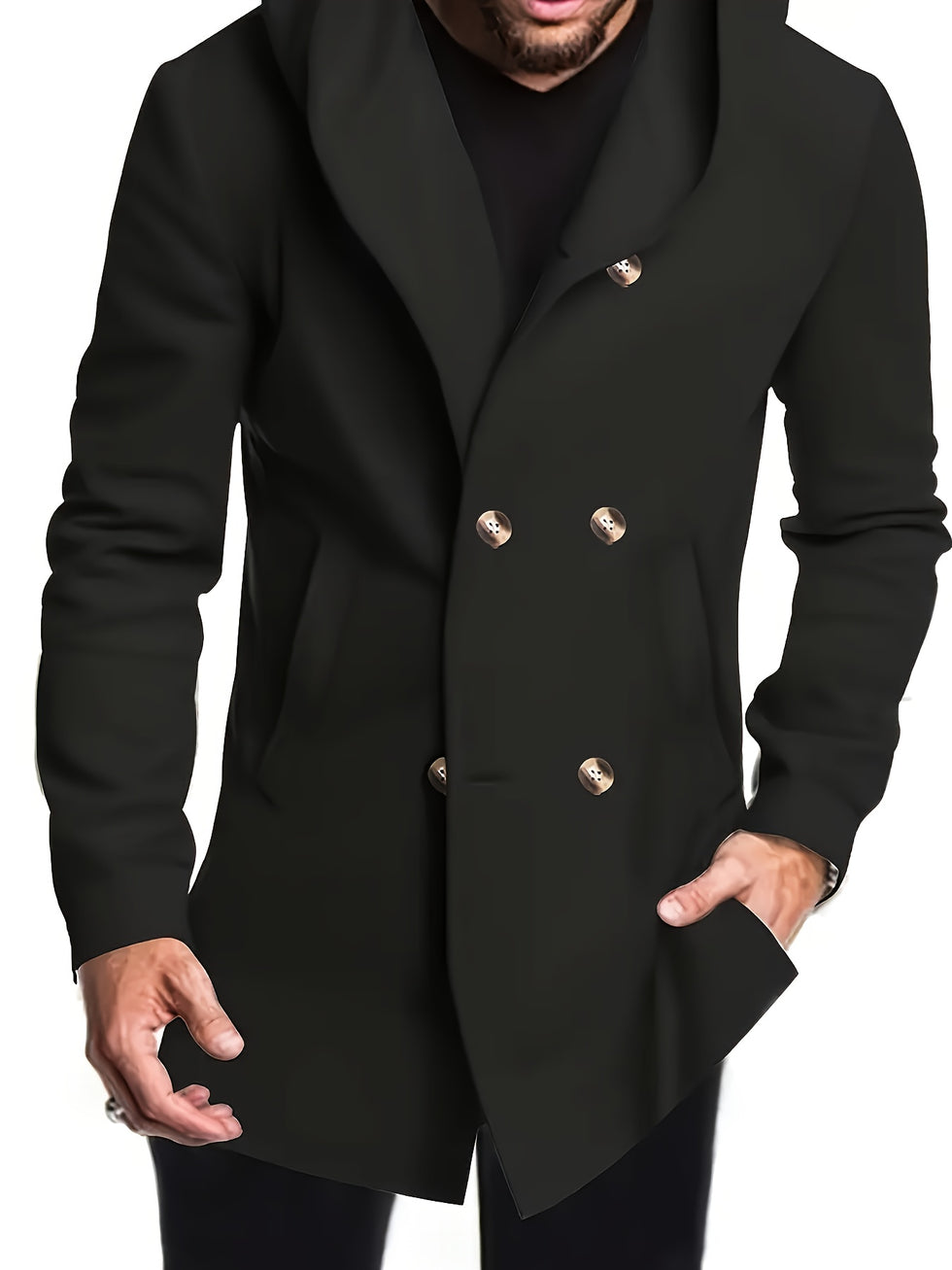 Crips - Cappotto Con Cappuccio E Chiusura a Doppio Petto