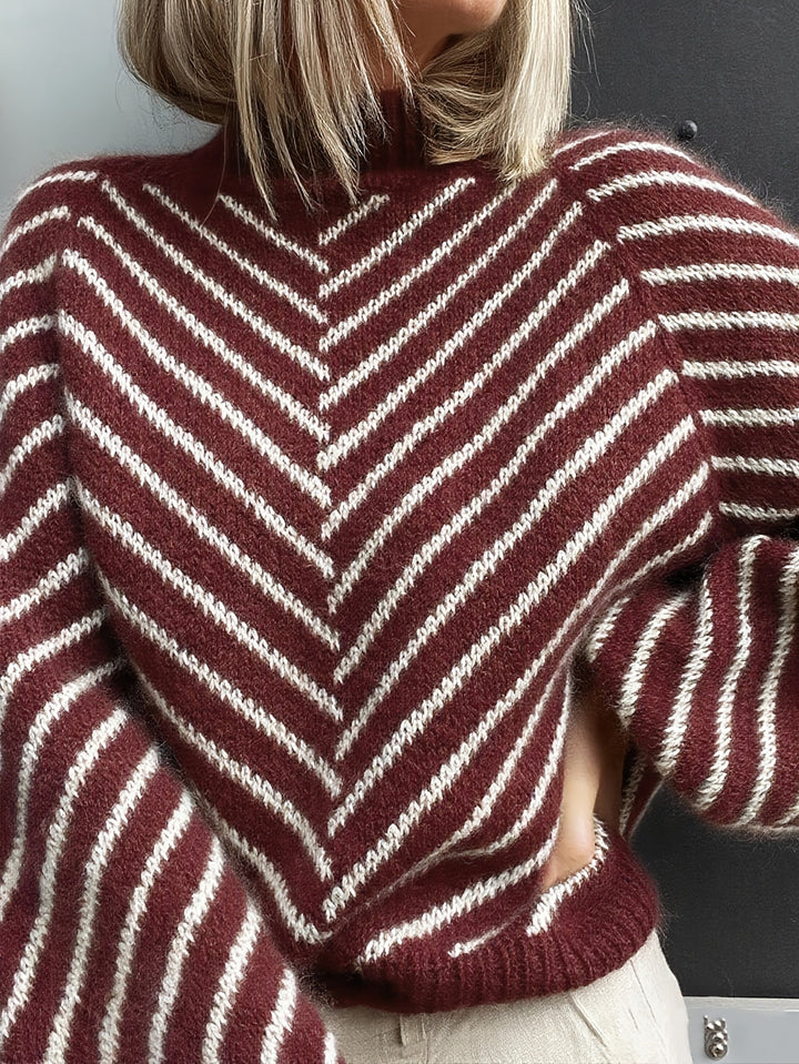 Klarysa - Maglione Casual a Maniche Lunghe Lavorato a Maglia