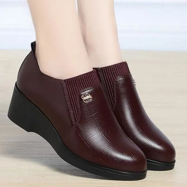 Cyntia - Scarpe Ortopediche Con Zeppa in Pelle