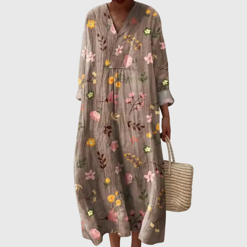 Elyana - Abito Midi Oversize Con Scollo a V