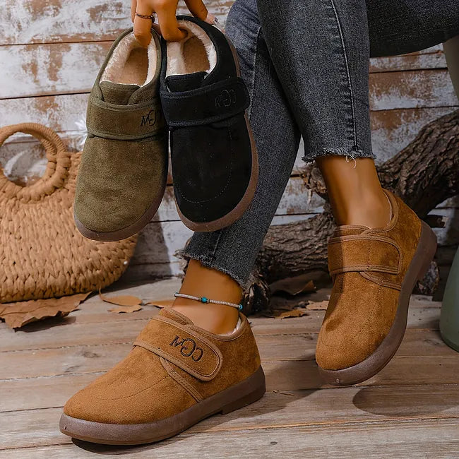 Rokia - Scarpe in Pelliccia Sintetica Con Cinturino Regolabile