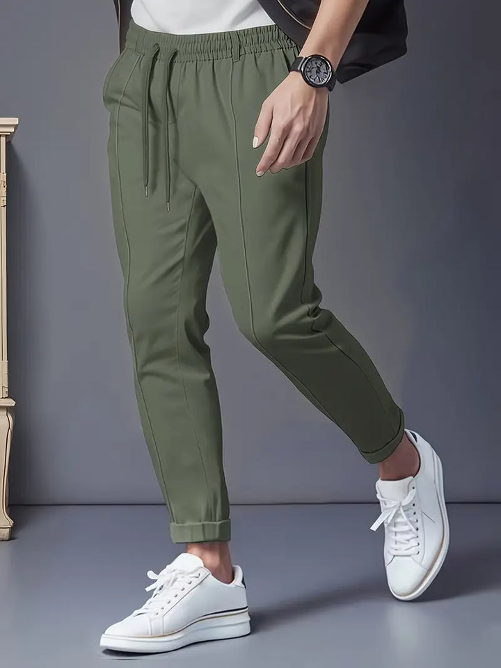 Crawford - Casual Vestibilità Slim Pantaloni Con Elastico in Vita
