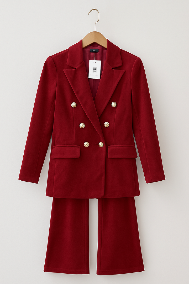 Dimitra - Set Blazer Doppiopetto In Velluto