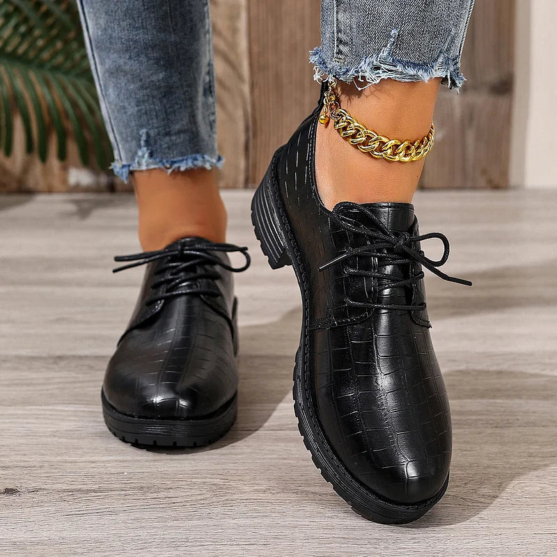 Niyra – Scarpa Derby Stringate Con Suola Spessa