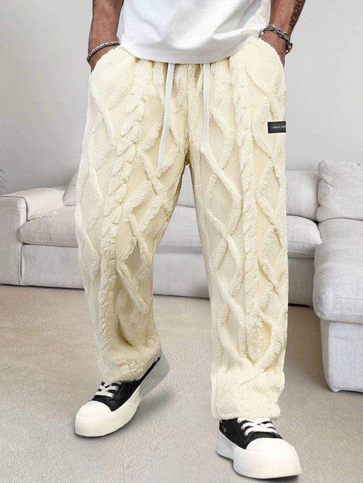 Zecharia - Pantaloni Con Motivo Geometrico e Vita Elasticizzata
