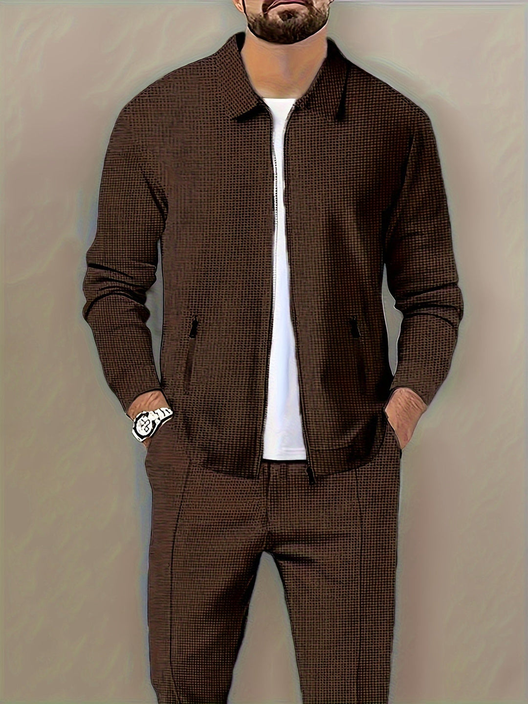 Marvin - Giacca Casual In Poliestere Con Zip