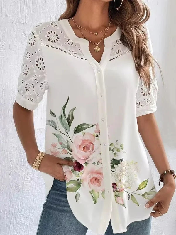 Zoila - Camicia Elegante a Maniche Corte