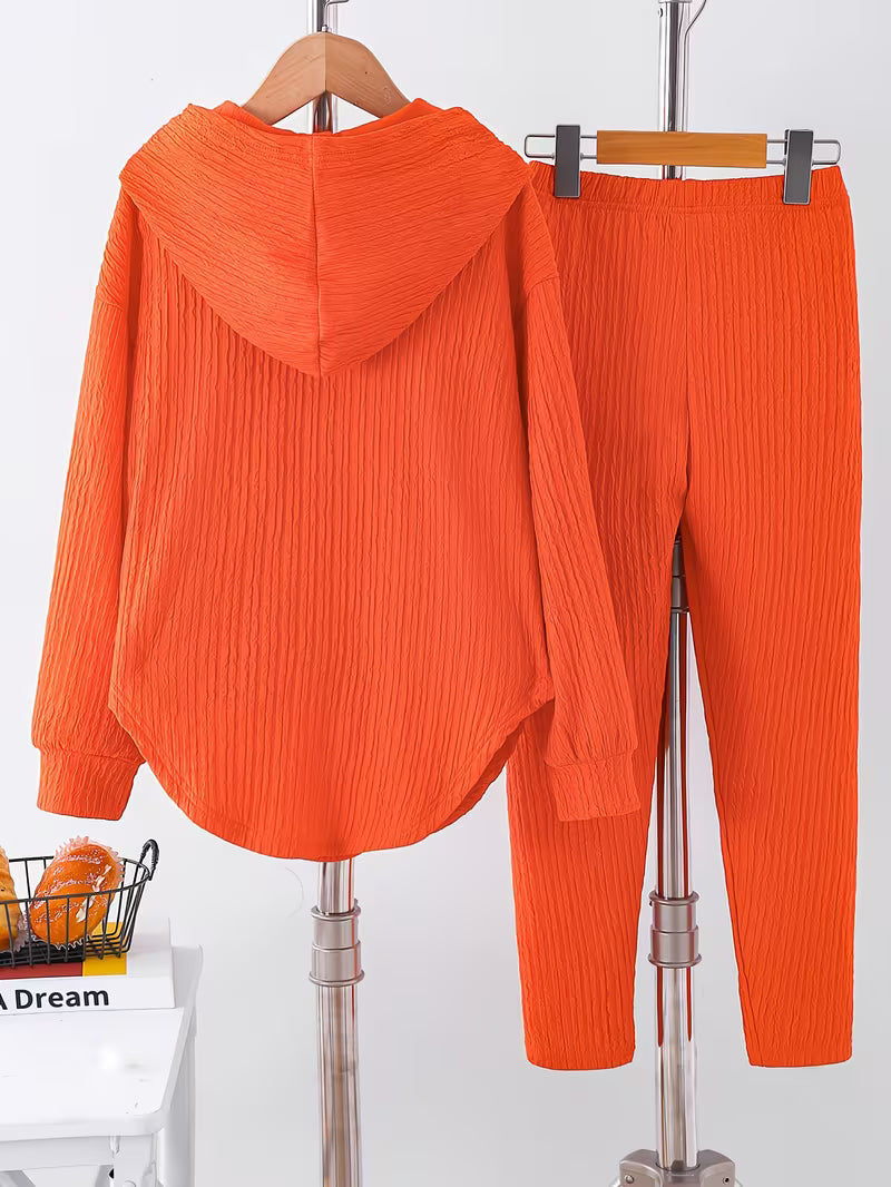 Berenika - Top Casuale Con Cappuccio e Leggings