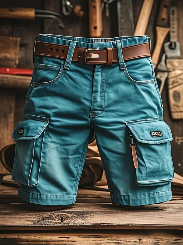 Pantaloncini Outdoor Funzionali da Uomo in Stile Retrò