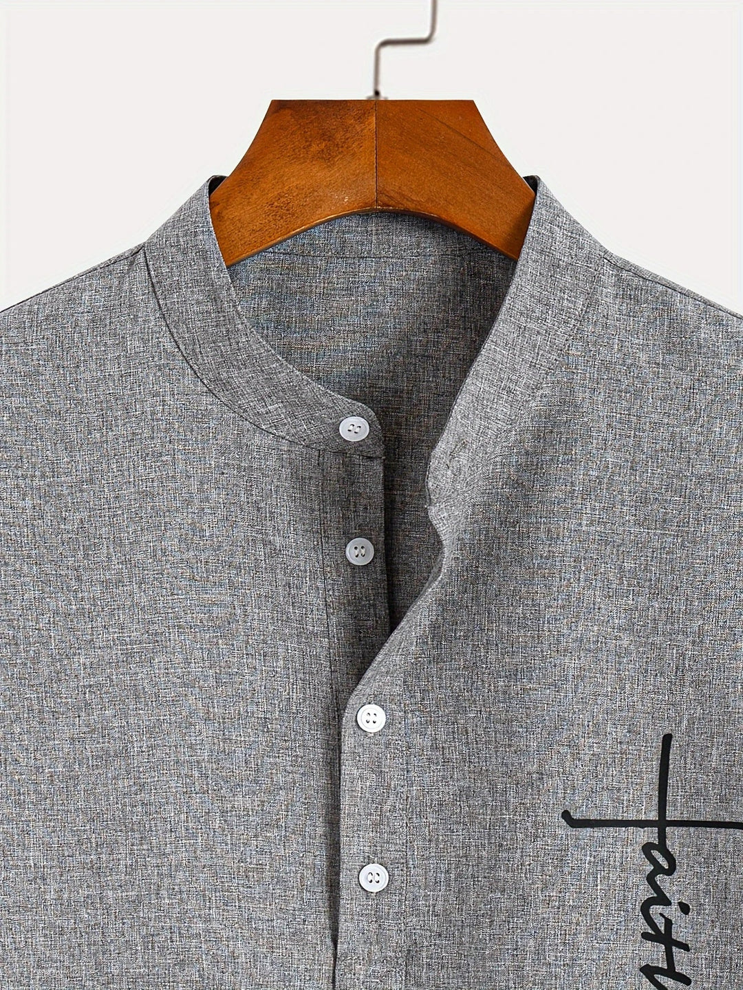Elliott - Elegante Camicia a Maniche Corte Con Collo Alto
