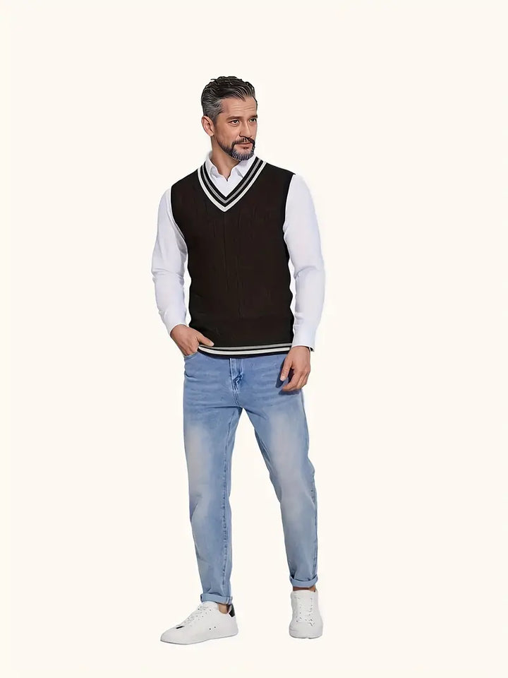 Duane - Maglione Senza Maniche Con Scollo a V