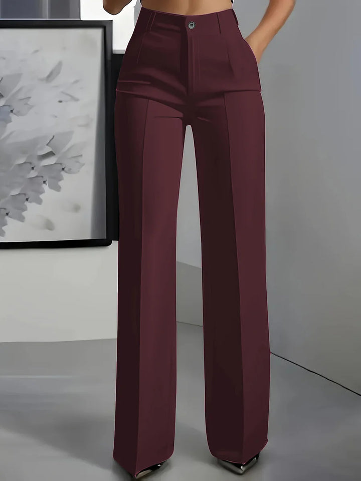 Hodit - Elegante Pantalone Elasticizzato a Vita Alta