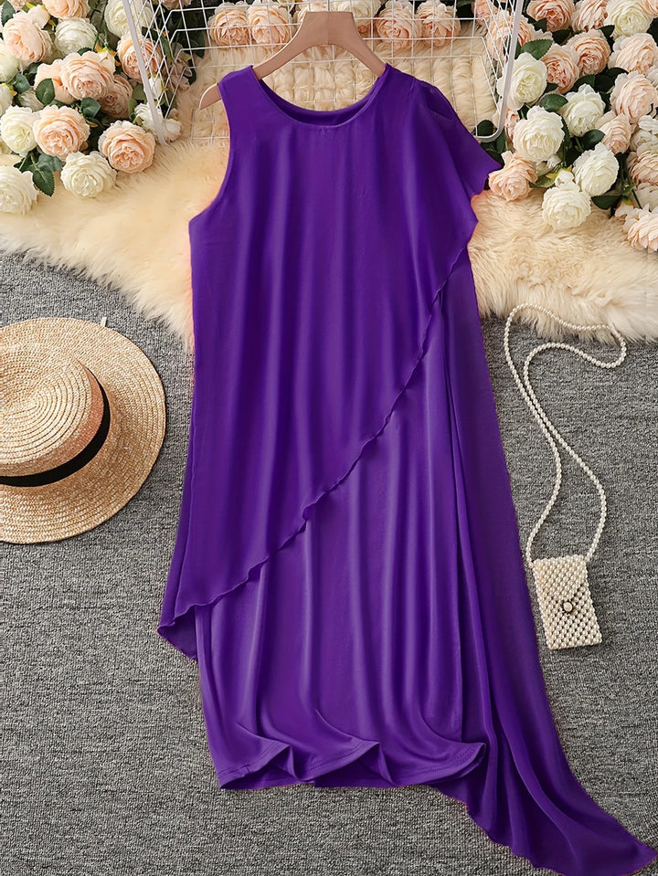 Maren - Elegante Abito Midi Senza Maniche