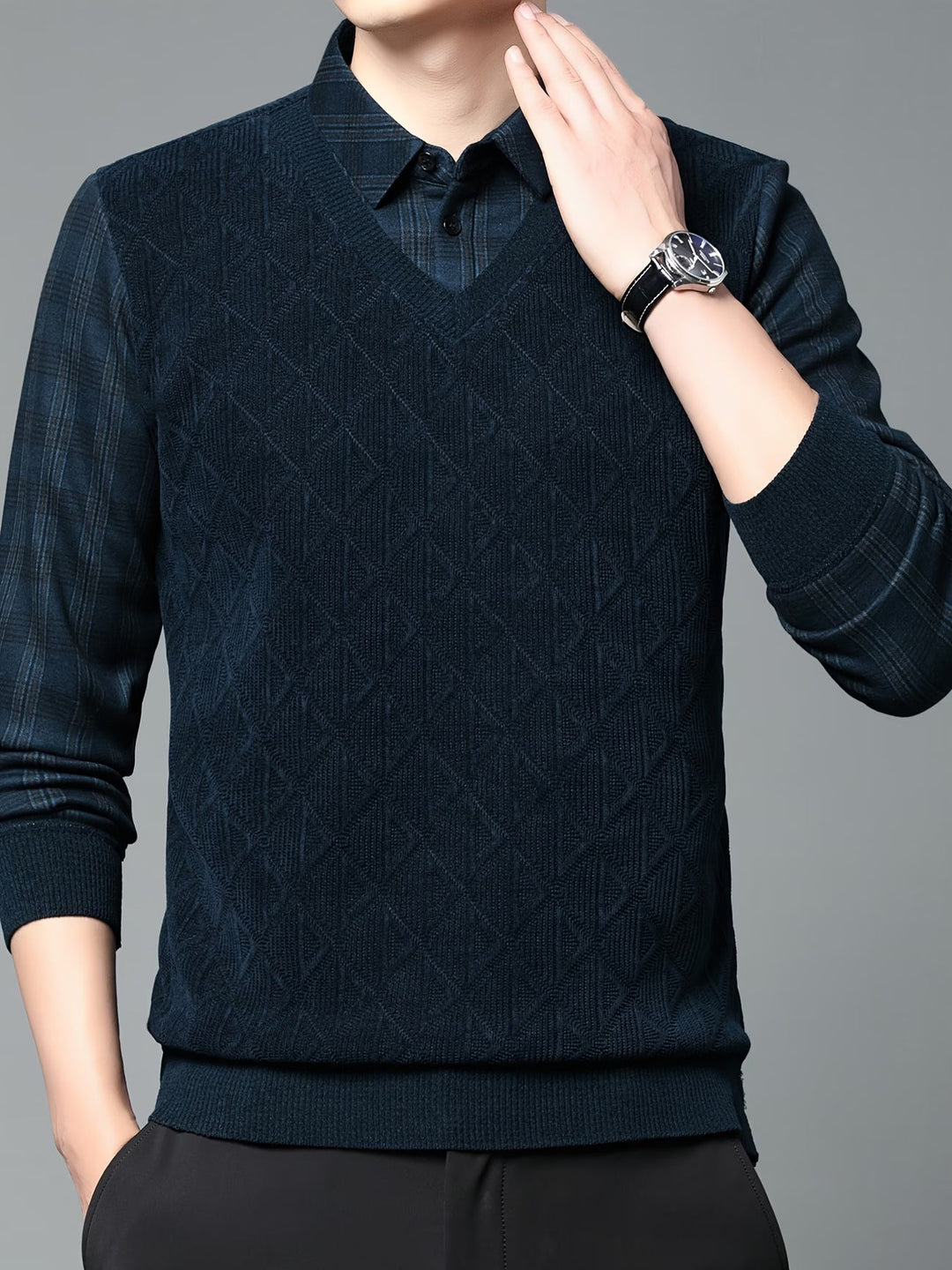 Alan - Maglione in Maglia a Maniche Lunghe