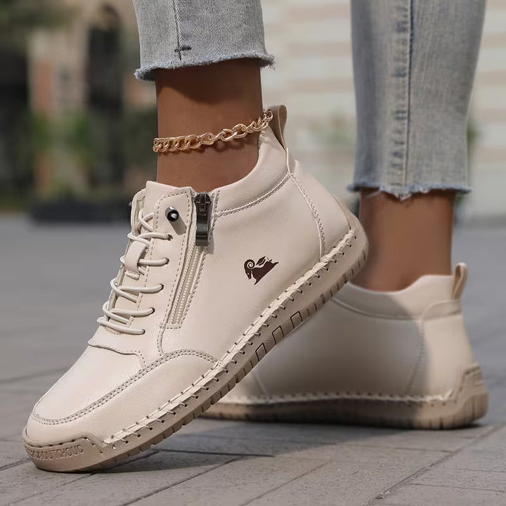 Schreiner - Scarpa da Ginnastica Con Lacci e Cerniera Laterale Con Cuciture a Contrasto