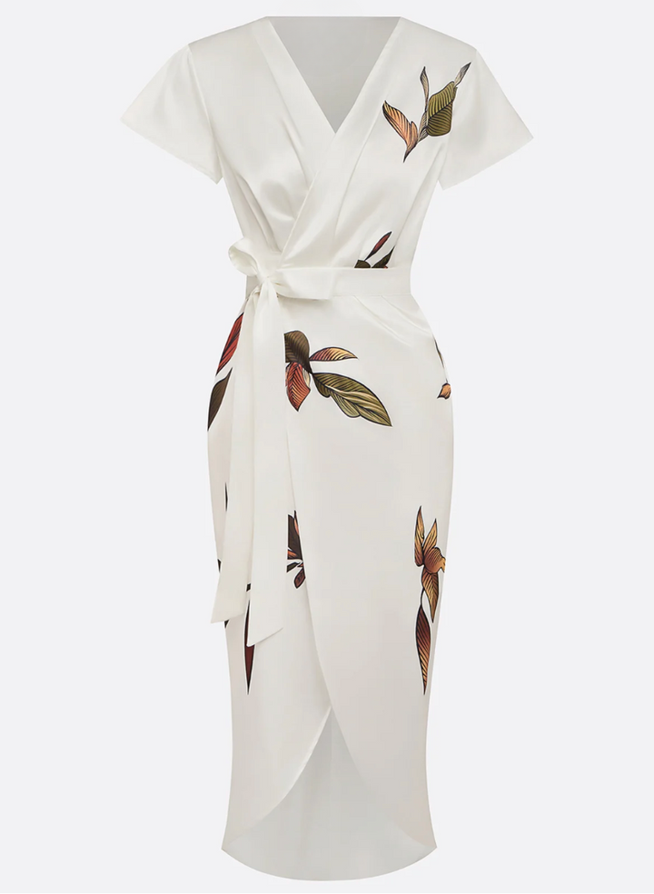 Beverly - Elegante Abito In Raso Bianco