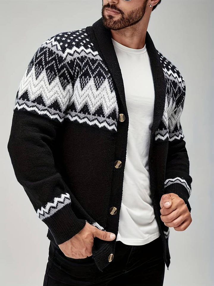 Elroy - Maglione Casual Con Motivo Geometrico
