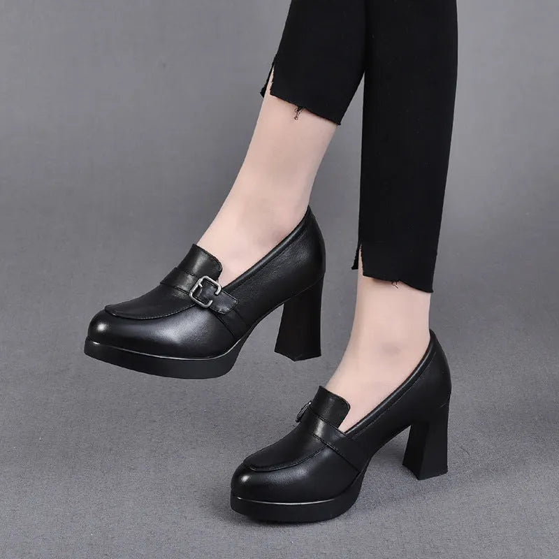 Sonnia - Scarpe Con Tacco in Pelle Versatili