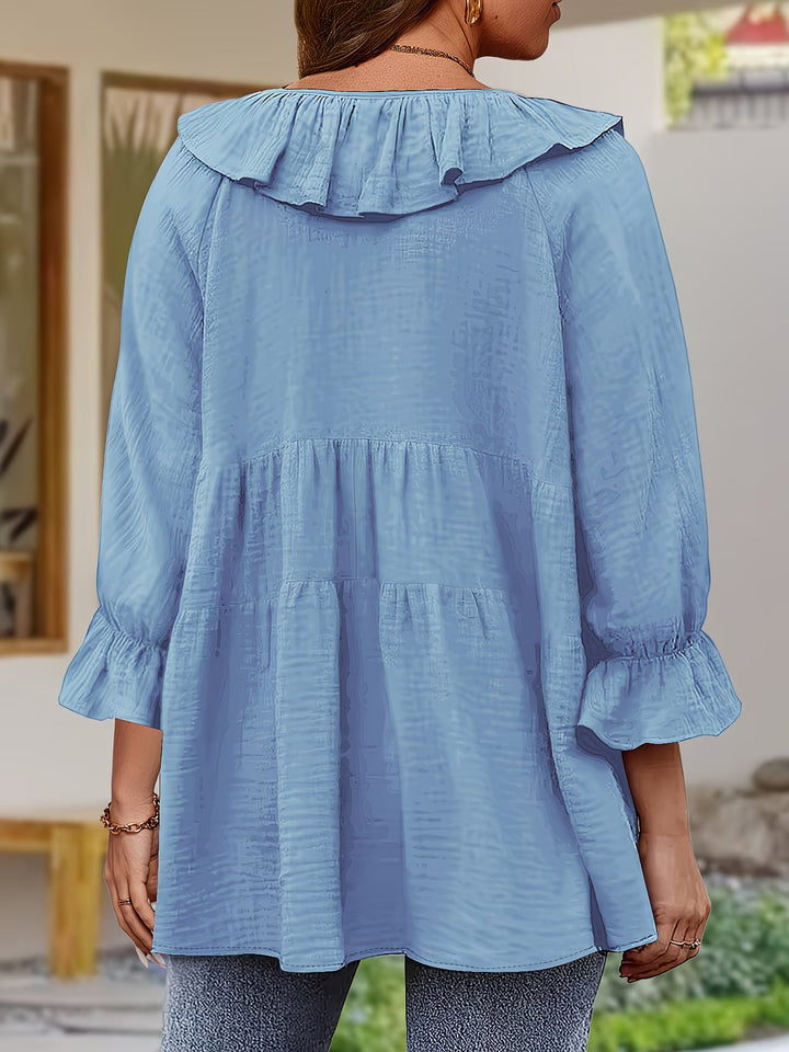 Garbine - Elegante Camicetta Con Collo a Balze