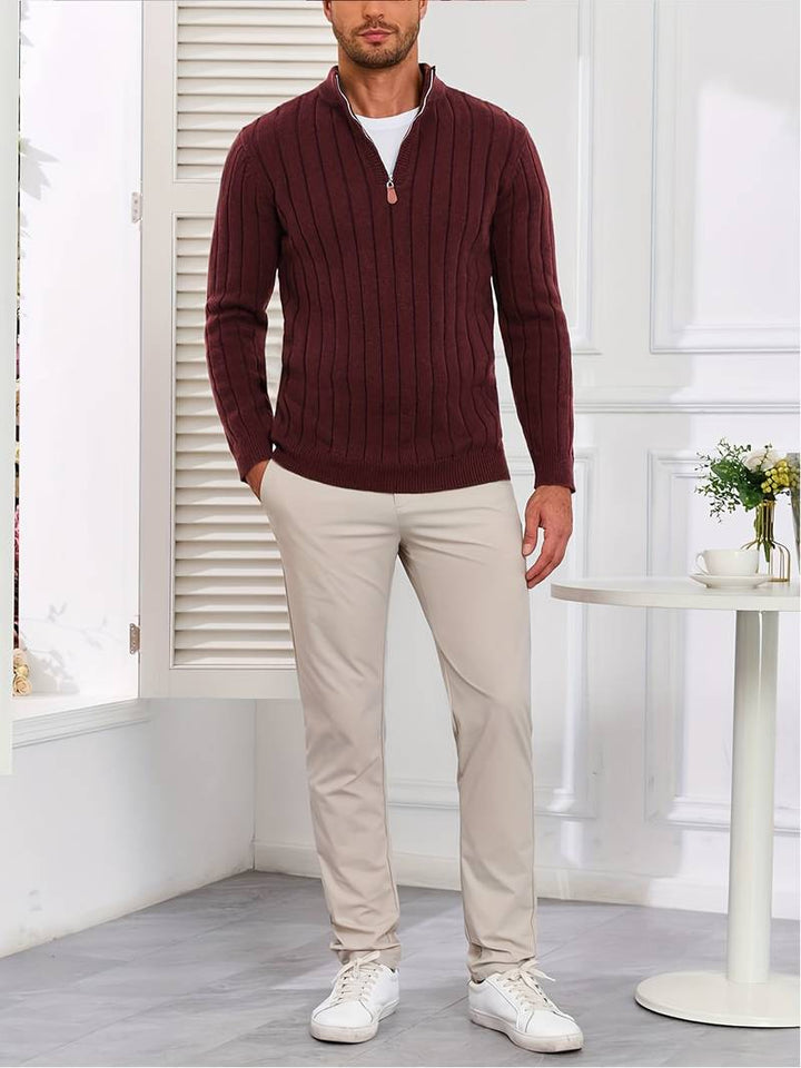 Yedidya - Maglione Casual a Maniche Lunghe Lavorato a Maglia