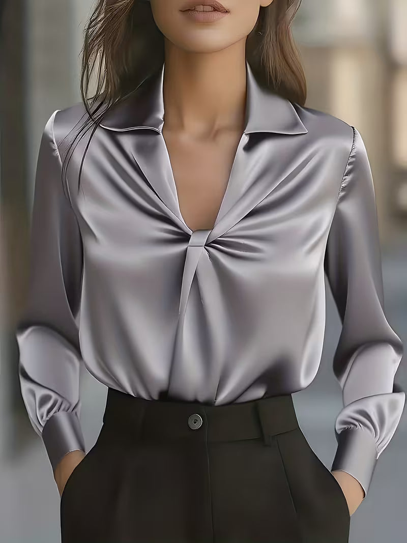 Leylah - Elegante Camicetta a Maniche Lunghe