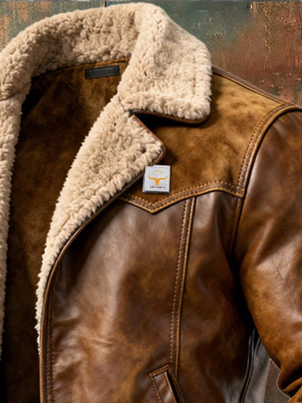 Alessandro - Giacca Casual In Pelle Con Maniche Lunghe