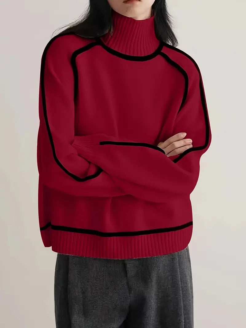 Karina – Elegante Maglione a Collo Alto