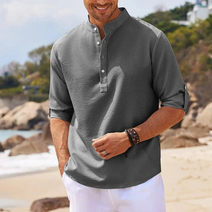 Tjeerd - Camicia Casual a Maniche Lunghe