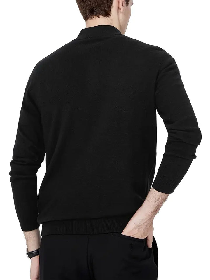 Aryan - Maglione Casual Lavorato A Maglia Con Zip