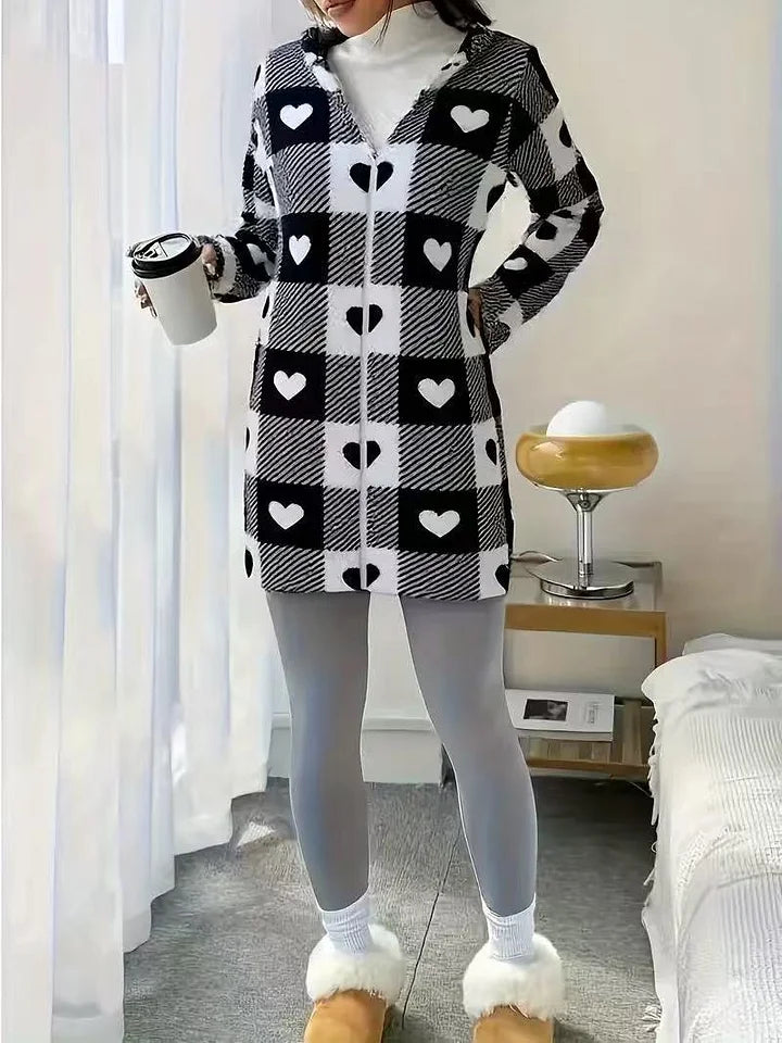 Tissaia - Elegante Giacca Con Cappuccio e Cerniera