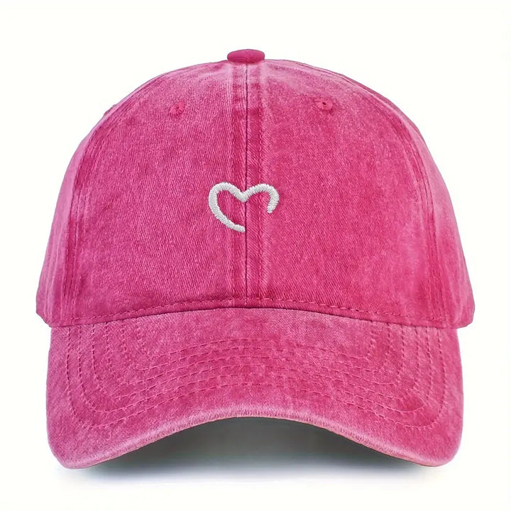 Marlia - Cappellino Ricamato Con Cuore Cucito