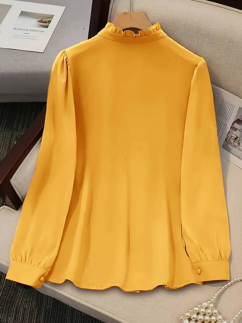Sivanah - Elegante Camicia Con Abbottonatura e Volant Con Drappeggio