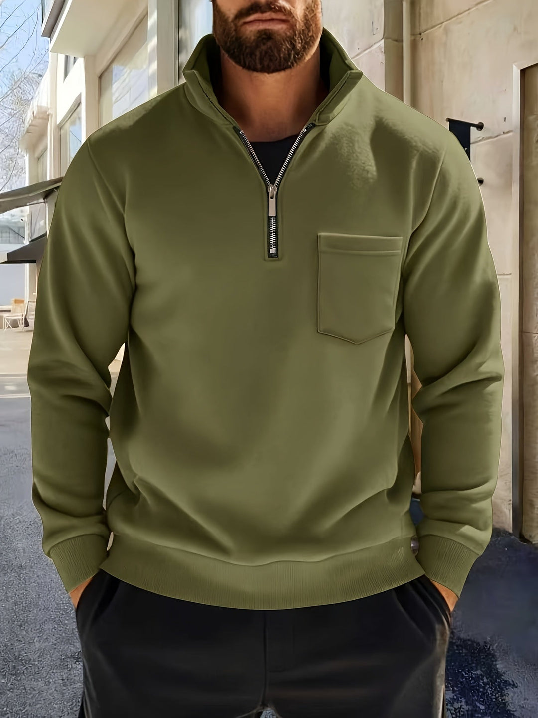 Nistor - Camicia A Maniche Lunghe Con Mezza Zip