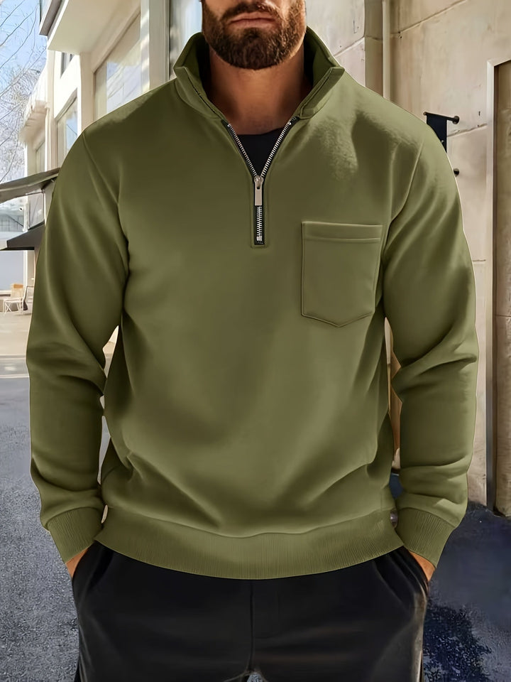Nistor - Camicia A Maniche Lunghe Con Mezza Zip