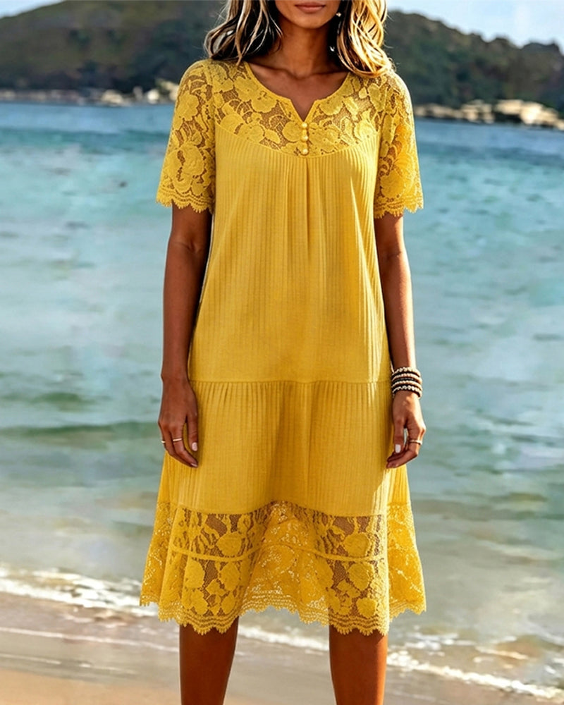 Kosana - Abito Con Ritagli in Stile Patchwork
