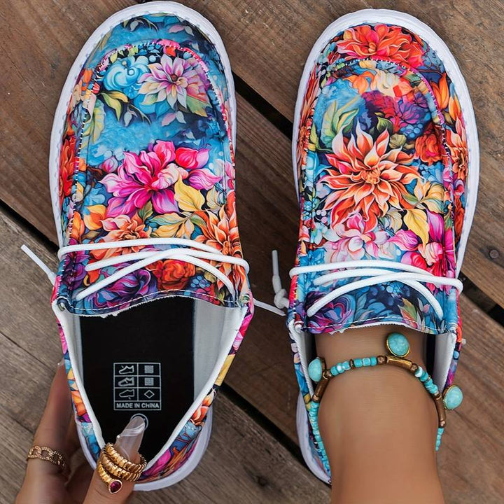 Meiriya - Sneakers Casual Con Grande Stampa Floreale