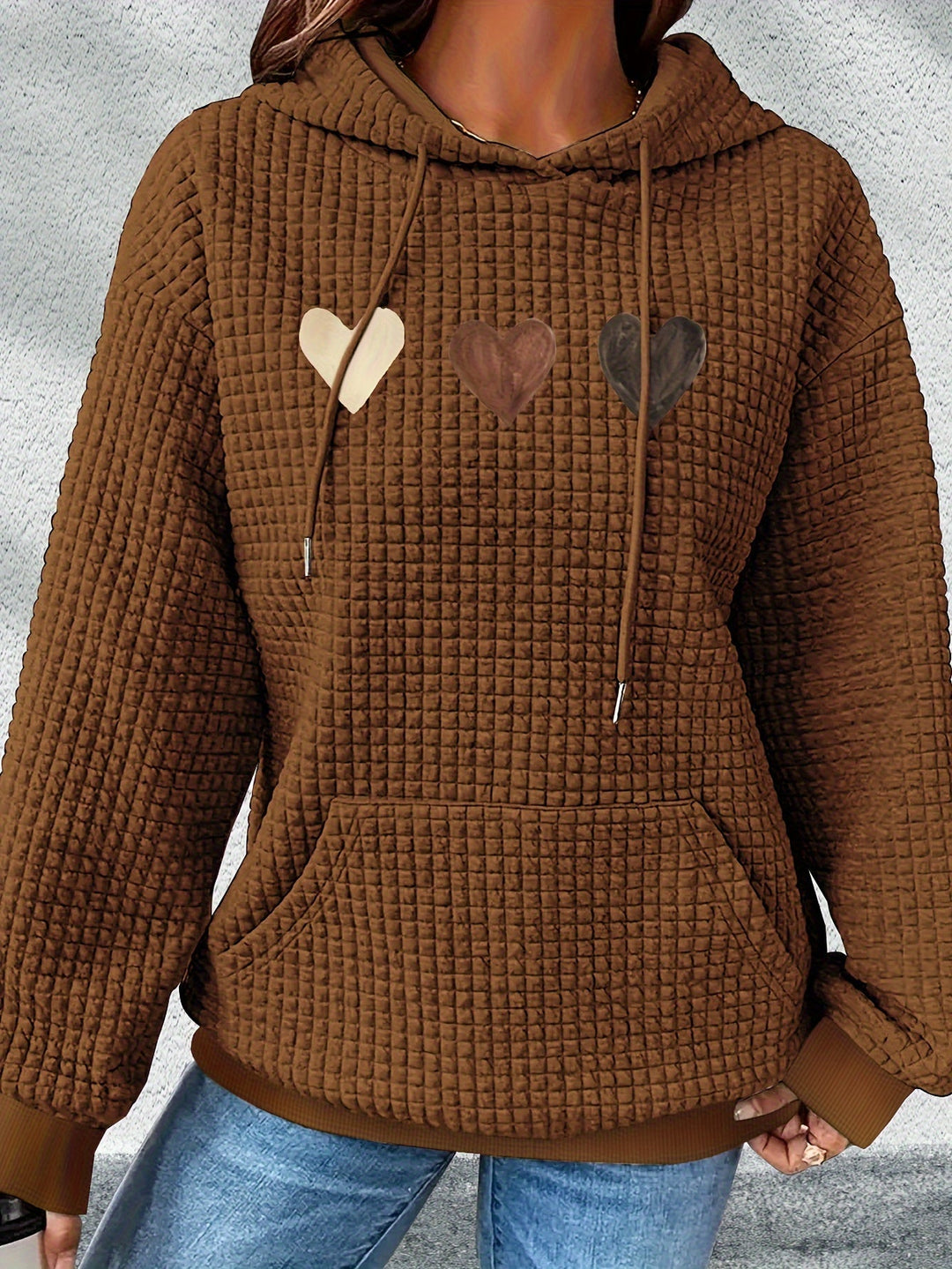 Urmela - Felpa Con Cappuccio Casual In Poliestere Con Tasche