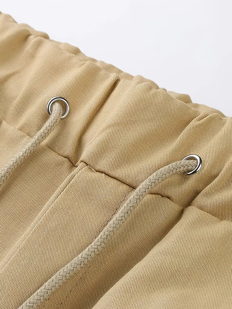 Jelte - Pantaloncini Cargo Casual Non Elasticizzati Con Coulisse