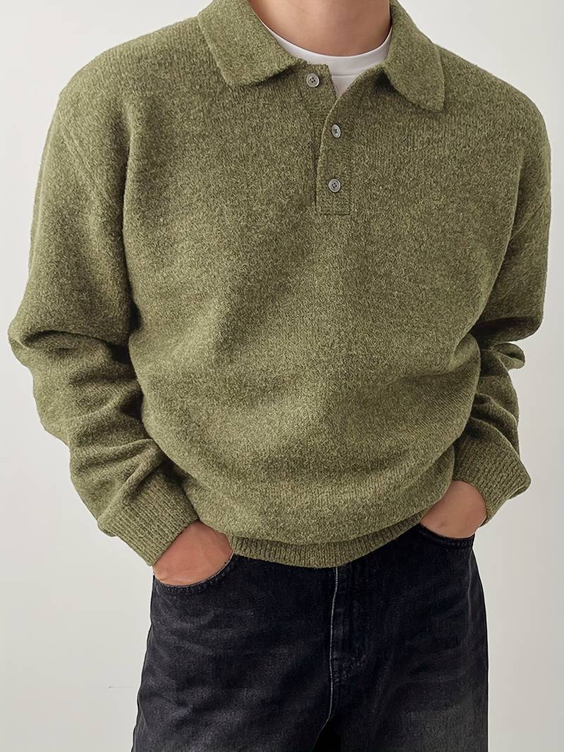 Eliran - Elegante Maglia a Maniche Lunghe Con Collo Alto