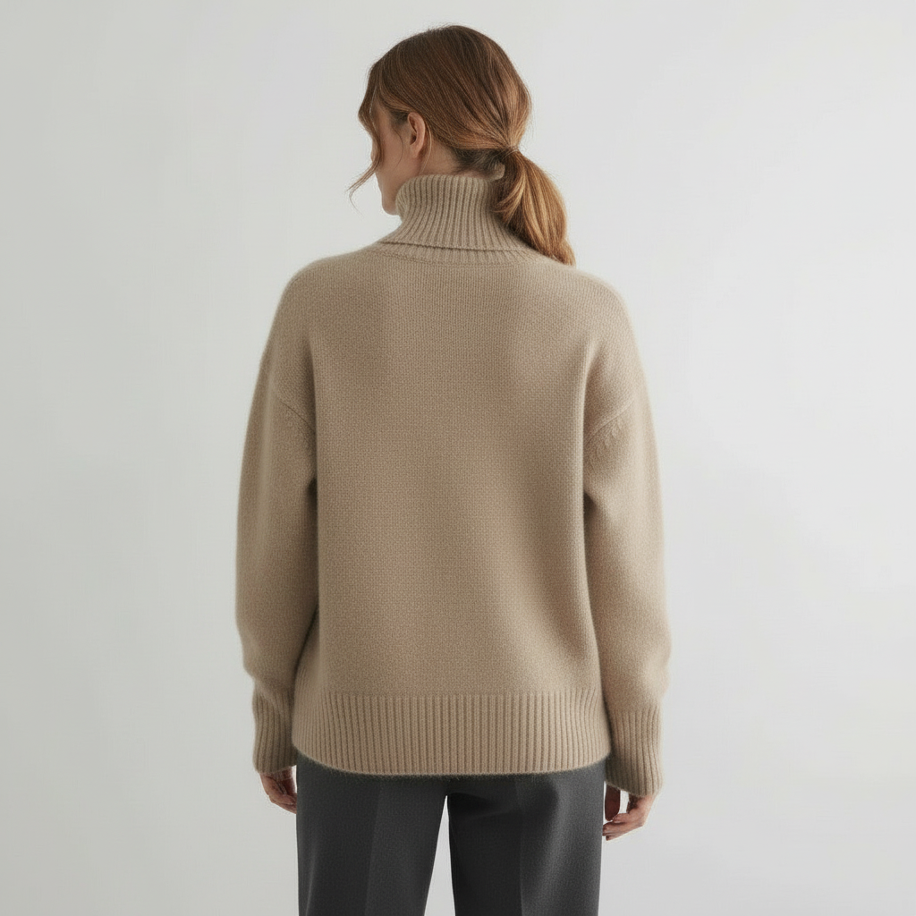 Marchao - Maglione Caldo a Collo Alto Con Collo Alto