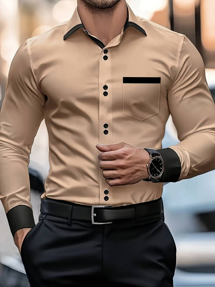 Shoval - Elegante Camicia a Maniche Lunghe Con Bottoni